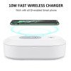 UV Cell Phone Sanitizer and Wireless Charger Multi-Function Disinfection Box, 3-in-1 Phone Sterilizer view