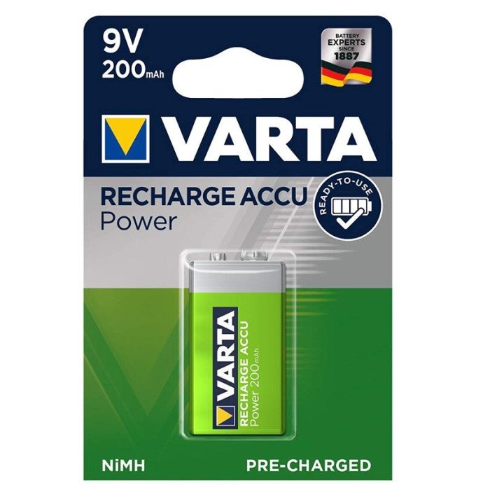 Varta 9V 210mAh Rechargeable Battery (Made In Germany)