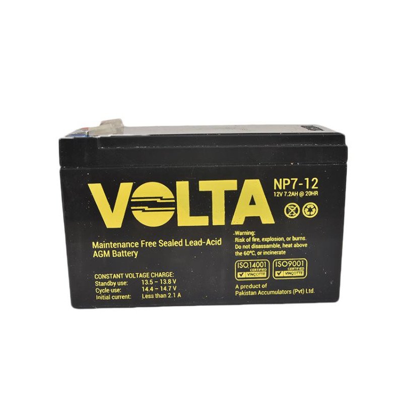 Volta 12V 7.2A Lead Acid Battery