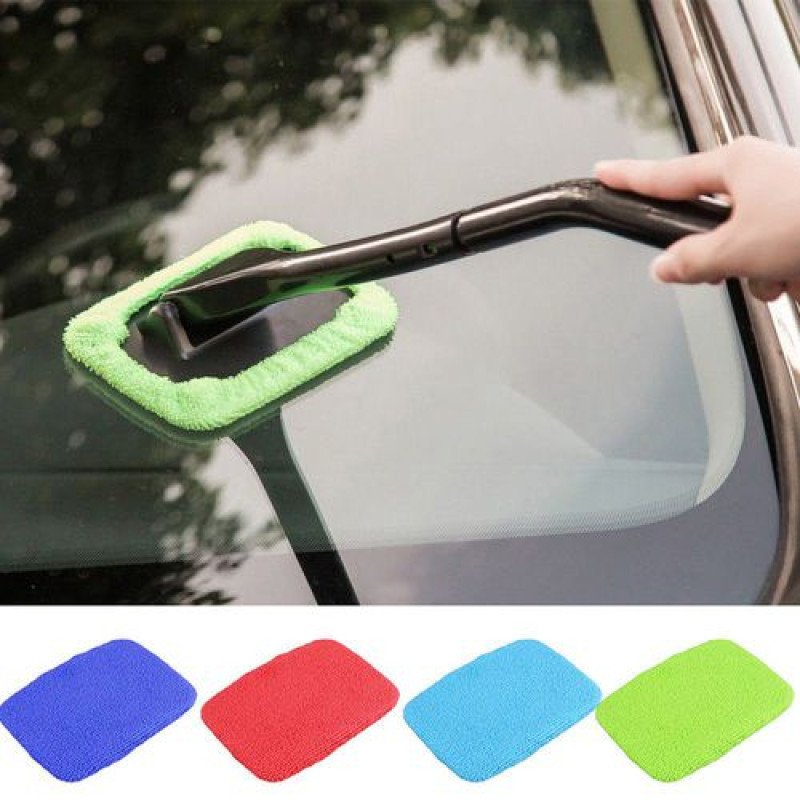 Windshield Cleaner with Microfiber Cloth Handle view 1