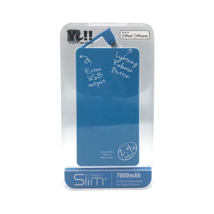 Yell 7000 mAh Power Bank | Blue
