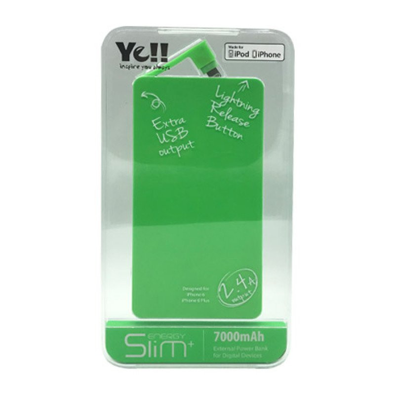 Yell 7000 mAh Power Bank | Green