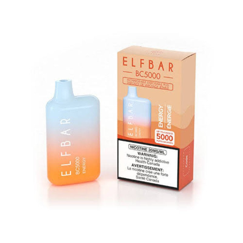 ELF BAR BC-5000 Disposable Pod Device - Rechargeable - 5% Nicotine Level - 5000 Puffs - Energy