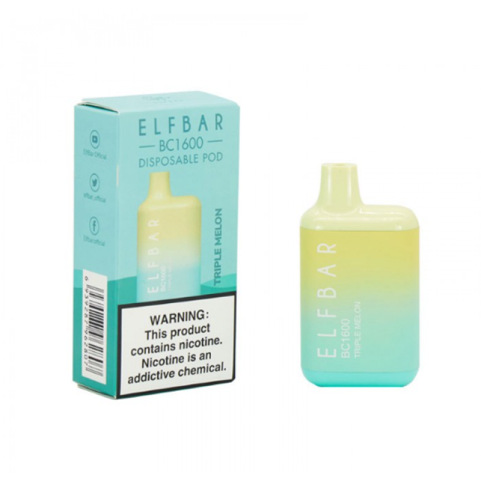 ELF BAR BC-5000 Disposable Pod Device - Rechargeable - 5% Nicotine Level - 5000 Puffs - Triple Melon