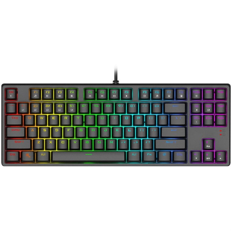 1stPlayer DK5.0 Lite Tenkeyless Mechanical Gaming Keyboard, Brown, RGB view 1