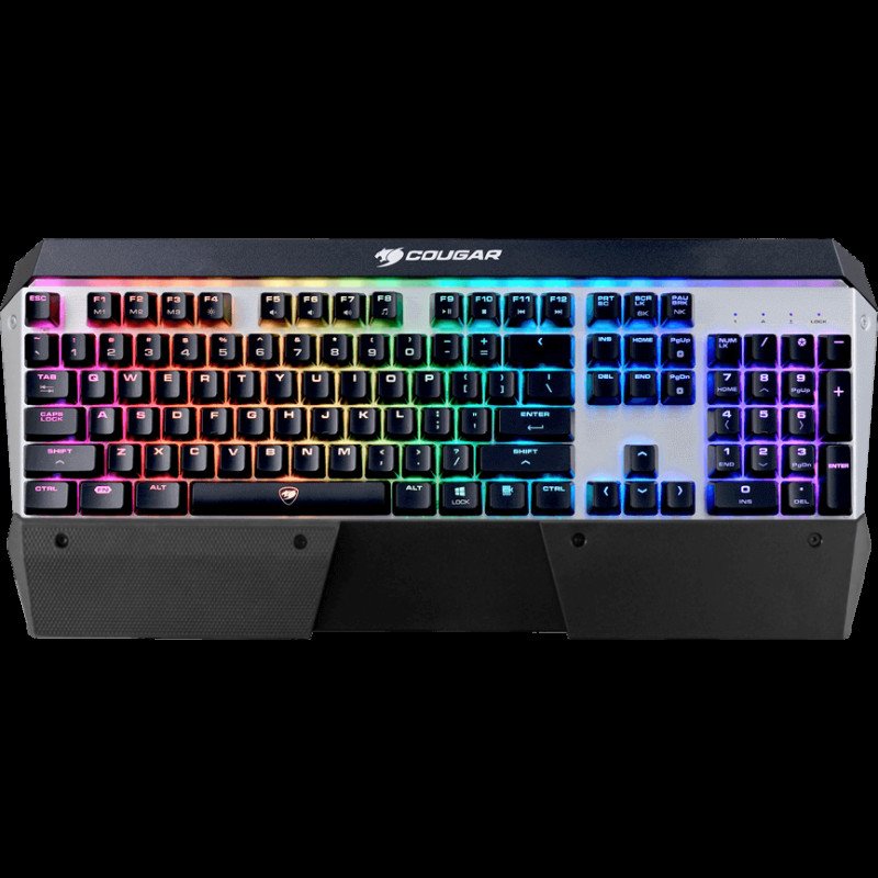 Cougar Attack X3 RGB Cherry MX RGB Backlit Mechanical Gaming Keyboard (Red Switch) Silver Version view 1