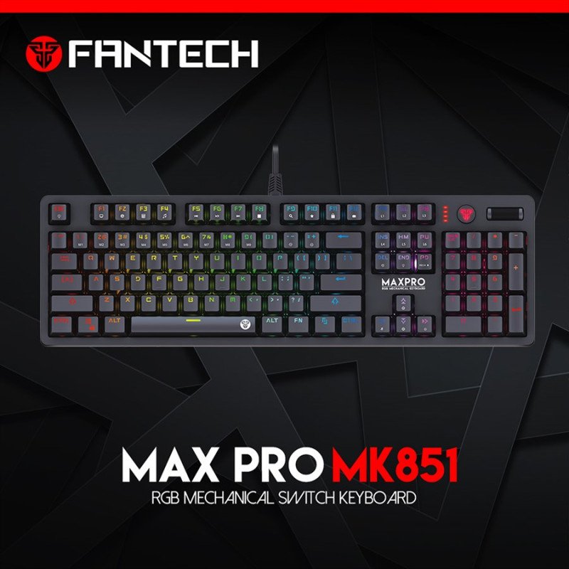 Fantech Max Pro MK851 RGB Mechanical Keyboard (Blue Switch) view 1