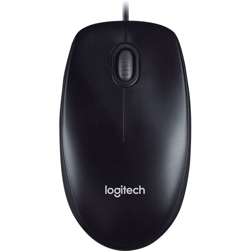 Logitech M100R Wired USB Mouse Dark Black view 1