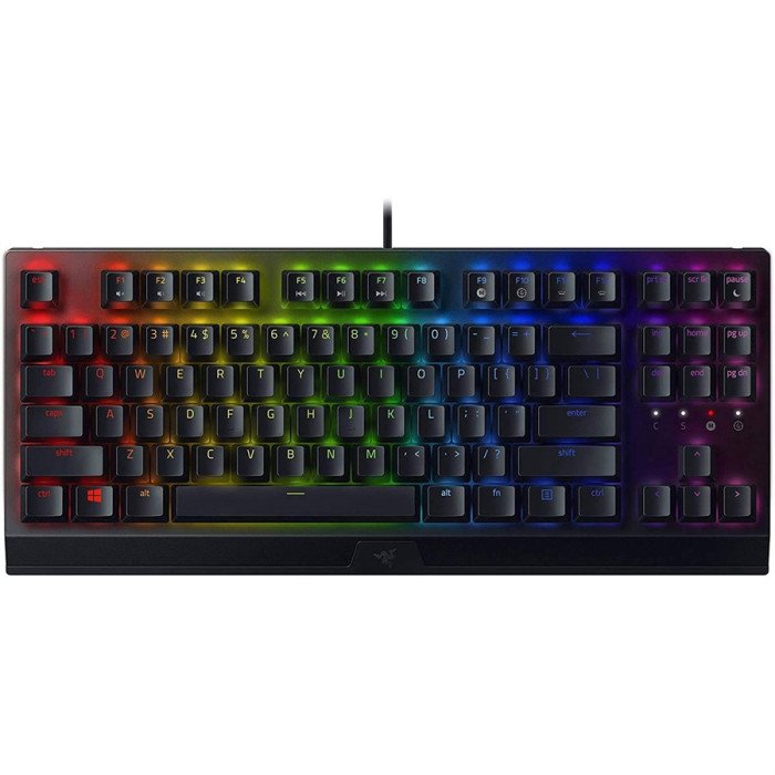 Razer BlackWidow V3 Tenkeyless - Green Switch - US - Compact Mechanical Keyboard 