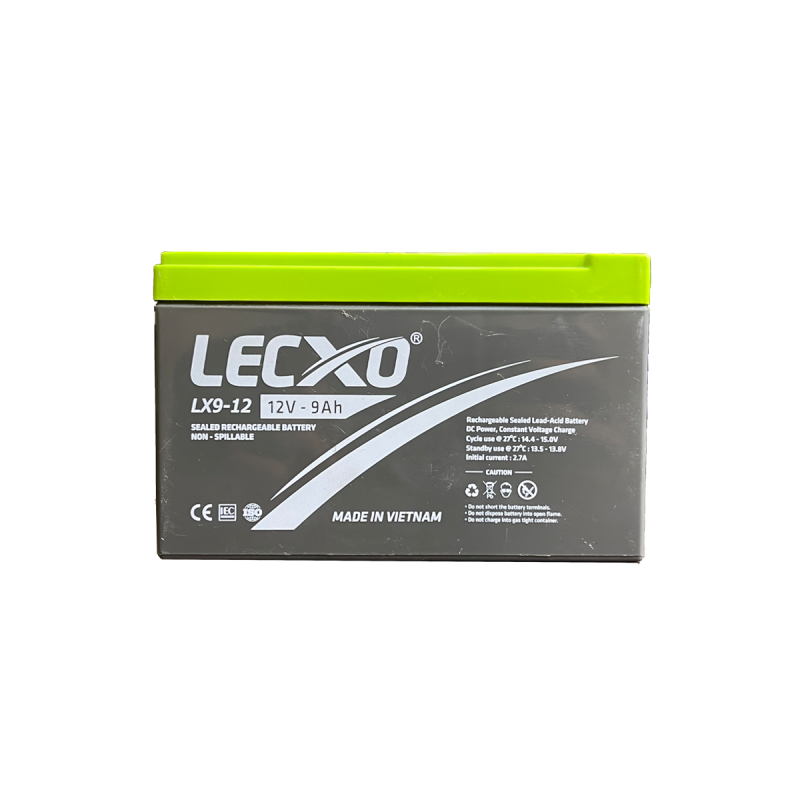 Lecxo 12V 9Ah Lead Acid Dry Battery view 1