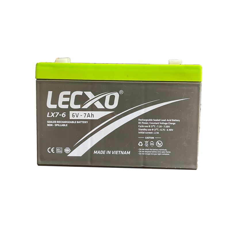 Lecxo 6V 7Ah Lead Acid Dry Battery view 1