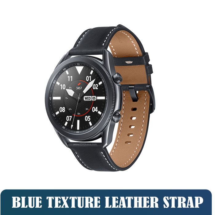 Like New Smart Watches - Samsung Galaxy Watch 3 45MM - Blue Texture Leather Strap