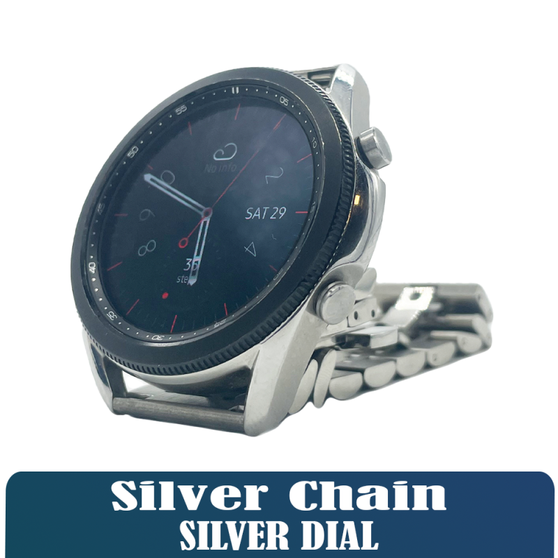 Like New Smart Watches - Samsung Galaxy Watch 3 45MM - Silver Dial - Silver Chain view 1