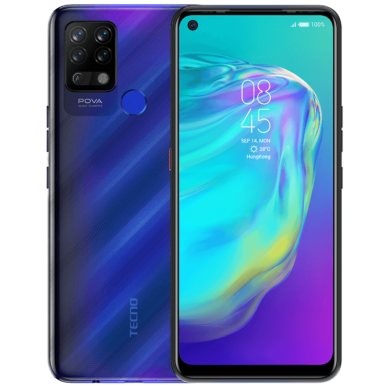 Tecno Pova Dual Sim (4G 6GB 128GB Magic Blue) With Official Warranty 