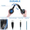 Yisan TM-7 Gaming Headphone With Mic and Blue Lights Theme view