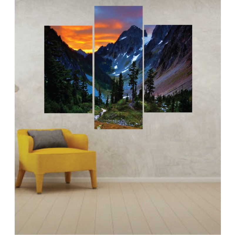 Wall Frames 3 Pieces Set Canvas – Digitally Printed Wall Canvas TJ-21 view 1