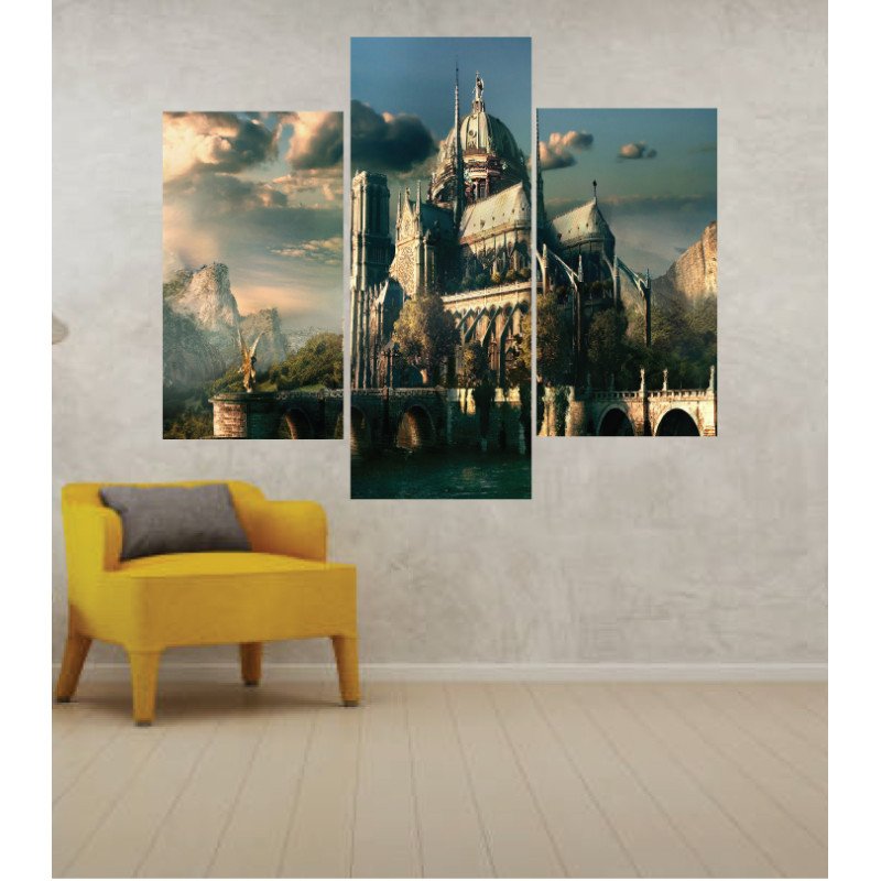 Wall Frames 3 Pieces Set Canvas – Digitally Printed Wall Canvas TJ-230 view 1