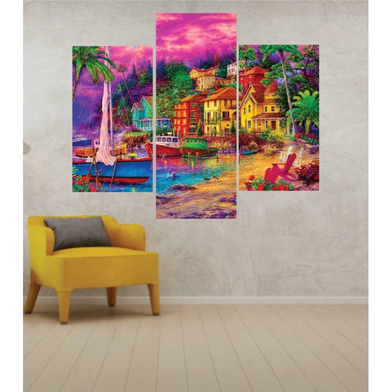 Wall Frames 3 Pieces Set Canvas – Digitally Printed Wall Canvas TJ-54 view 1