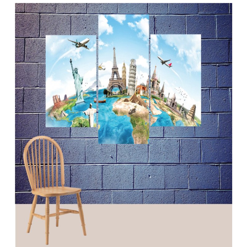 Wall Frames 3 Pieces Set Canvas – Digitally Printed Wall Canvas TJ-98 view 1